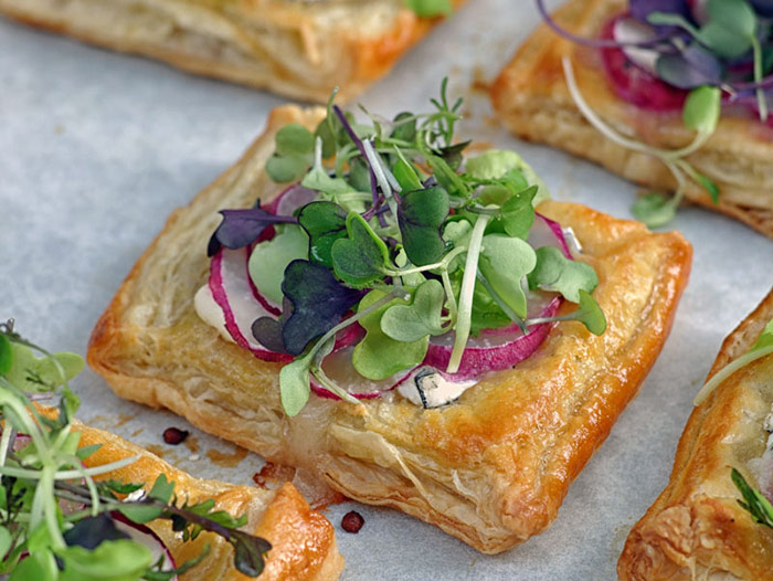 Oven-Baked Microgreen Radish Pastry Puff Recipe